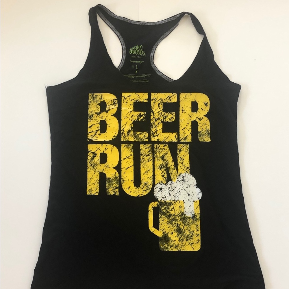 Raw Threads Beer Run Razor Back Racer Tank Top